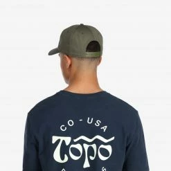 Topo Designs New Women's 5 Panel Snapback Hat - Split Topo