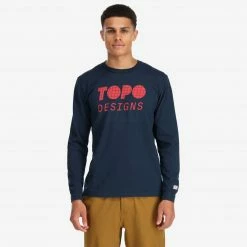 Topo Designs New Men's Grid Logo Tee Long Sleeve - Men's