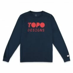 Topo Designs New Men's Grid Logo Tee Long Sleeve - Men's