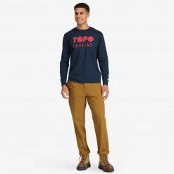 Topo Designs New Men's Grid Logo Tee Long Sleeve - Men's